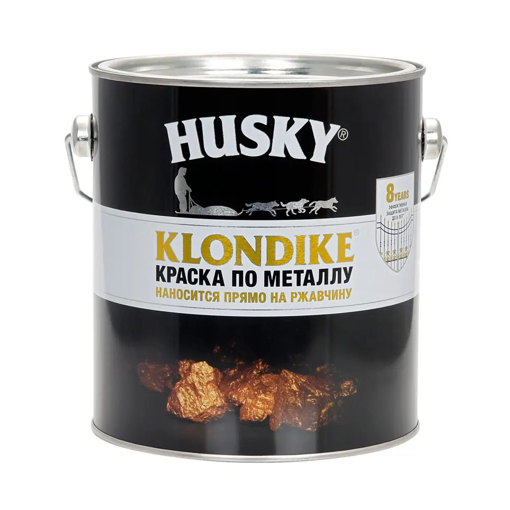 Краска по металлу Husky Klondike молотковая цвет темно-бронзовый 2.5 л RAL STLM-2183429 - Вид №1