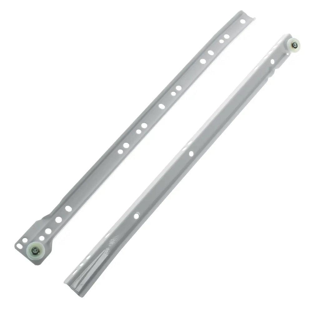 Направляющие роликовые DS 03W.1 500 мм, металл/пластик, цвет белый BOYARD STLM-2144651