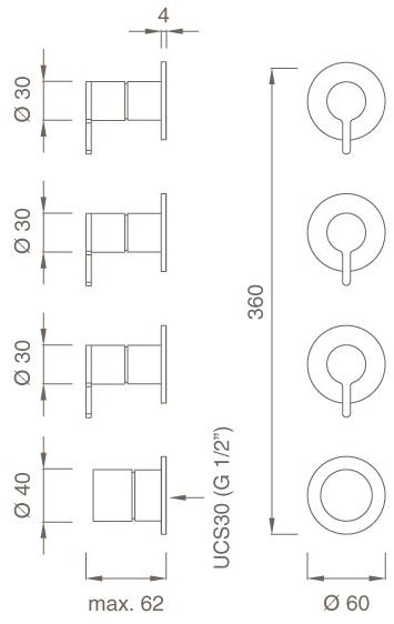 Ceadesign Душевая группа с термостатом Innovo Inv 123 - Вид №1