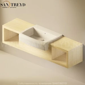 Flaminia UNA Консоль для раковины от 180 до 240 см с местом хранения светлый дуб UNA75V2.WL