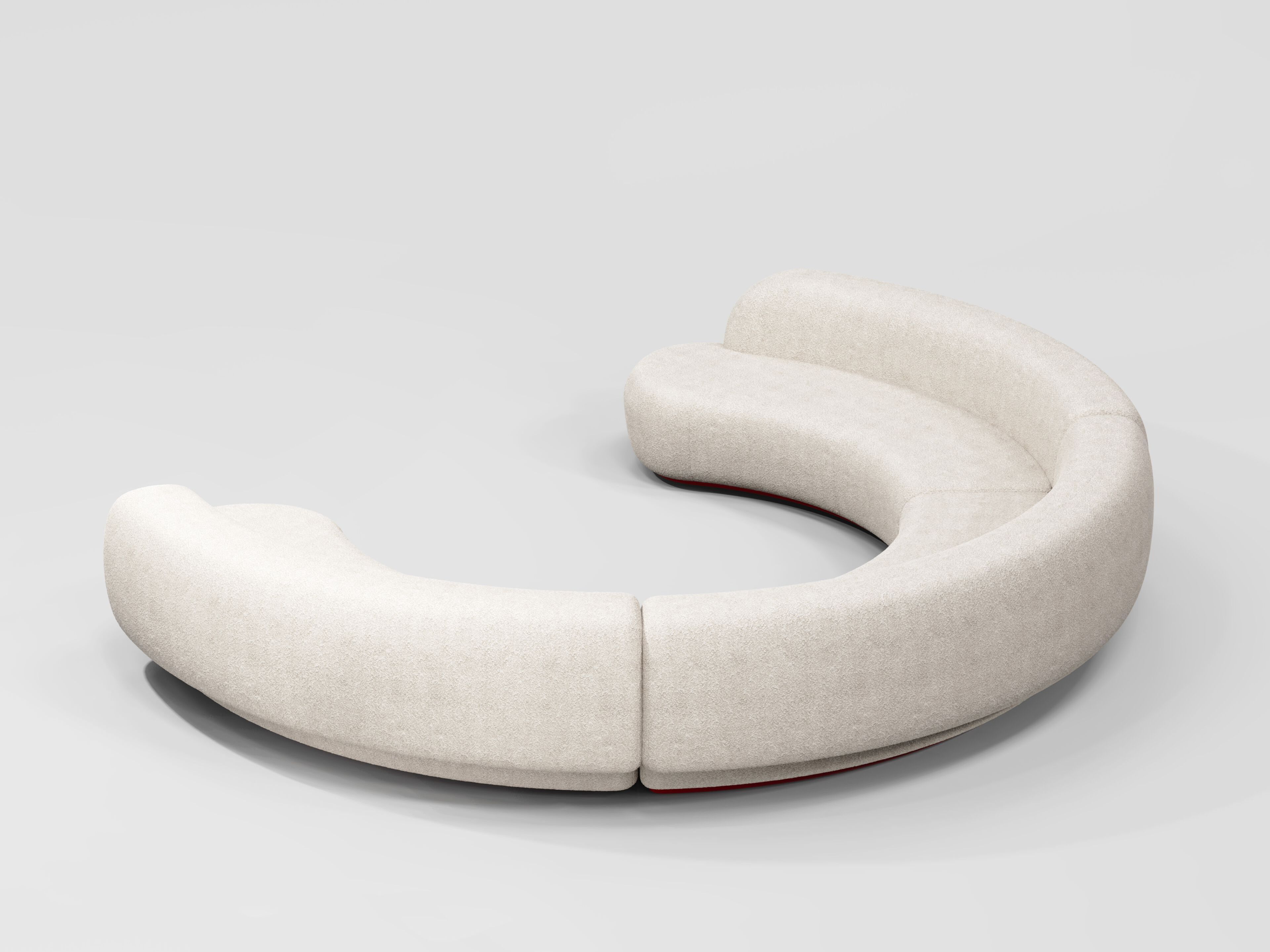 Модульный изогнутый диван из ткани Secolo YAMATA ARCH-00001829 - Вид №1