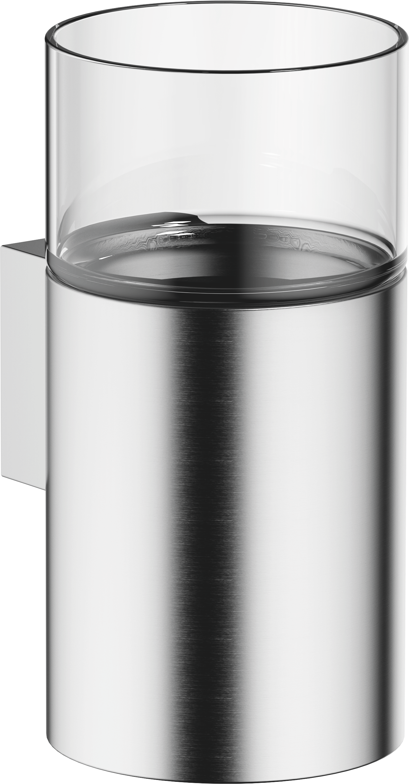 Настенная модель с держателем для стакана - Матовый хром