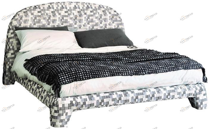 Gervasoni Двуспальная кровать из ткани с мягким изголовьем Beds sun-id-1490588