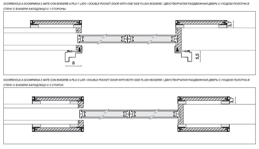 Стеклянная дверь Longhi Алюминиевые шикарные двери ARCH-00130052 - Вид №10