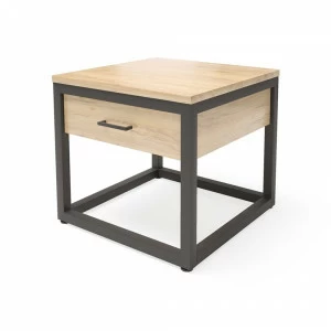 Тумбочка прикроватная для спальни светло-коричневая Neo Loft MILLWOOD RAW 134464 Бежевый;дуб сонома