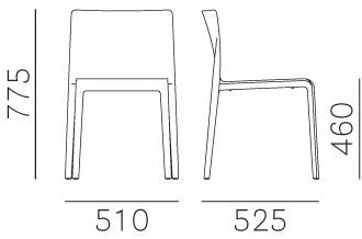 Pedrali Дизайнерский пластиковый стул Volt 670 - Вид №13