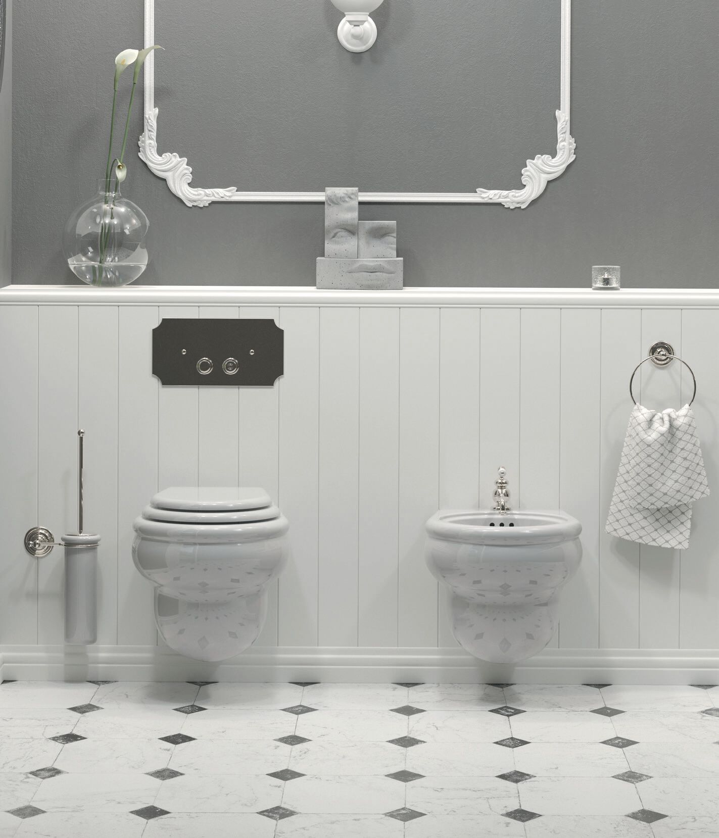 Керамический настенный туалет BLEU PROVENCE Romantica ARCH-00088638 - Вид №1