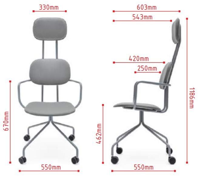 MDD Стул офисный фанерный на козелке с подлокотниками New school sun-id-1498012 - Вид №4