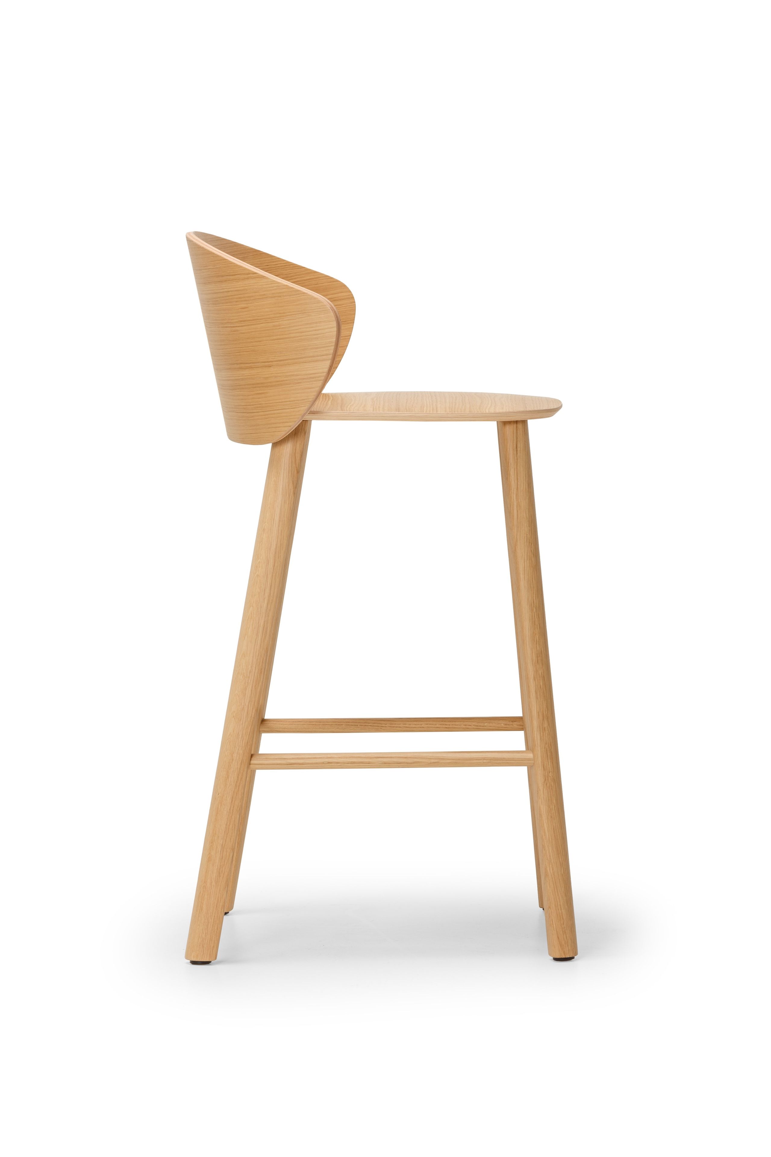 Высокий деревянный табурет с подставкой для ног True Design Не деревянная ARCH-00022166 - Вид №1