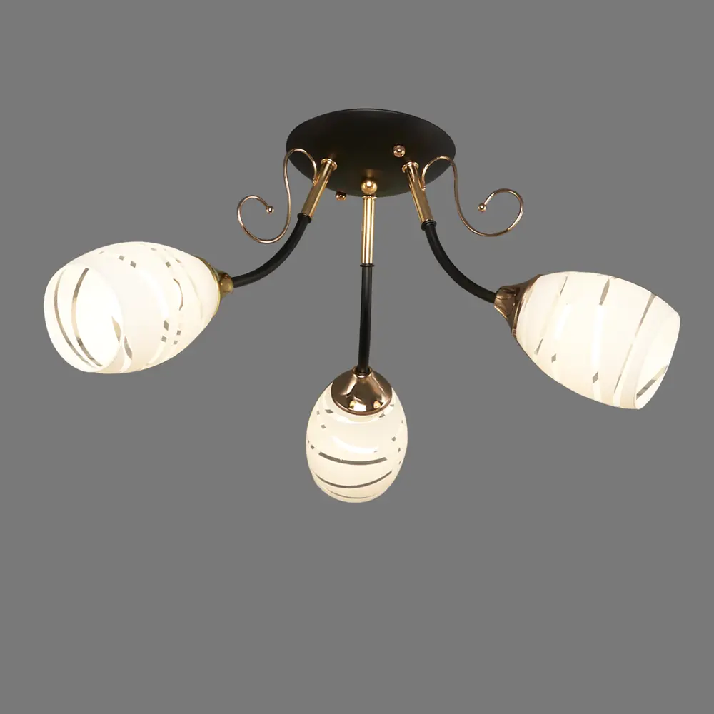 Люстра потолочная Camila 1112 3 лампы 9 м² цвет чёрный Escada STLM-2175519 - Вид №3