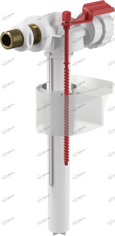 Впускной механизм с боковой подводкой и металлической резьбой для пластиковых бачков ALCAPLAST A1638