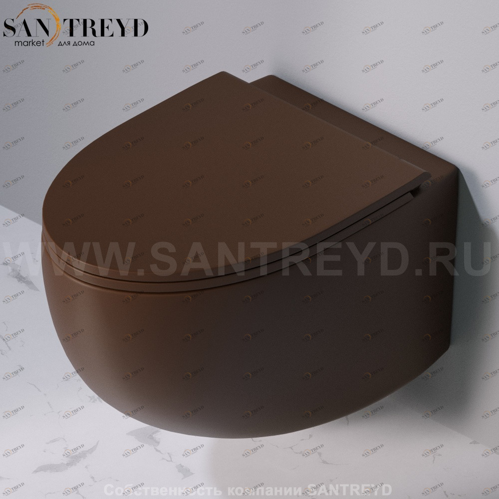 S555T0R0V6.107 Подвесной унитаз настенный Коричневый A. e T. Italia Dot Италия AeT ITALIA DOT 2.0