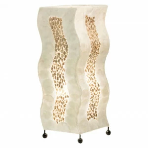 Лампа настольная бежевая прямоугольная Globo Bali 25822T GLOBO BALI 00-3906957 Бежевый