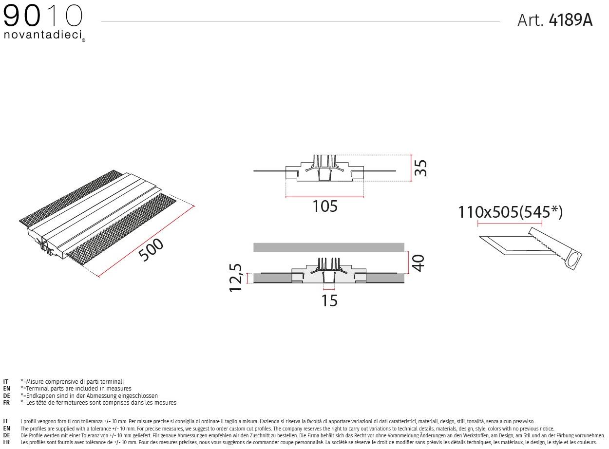 9010 novantadieci Линейный профиль освещения в cristaly®  4189a/b/c  - Вид №2