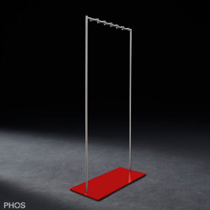 GST3-BPR Вешалка для одежды Twin Pur с крючками для одежды, основание: красное. PHOS