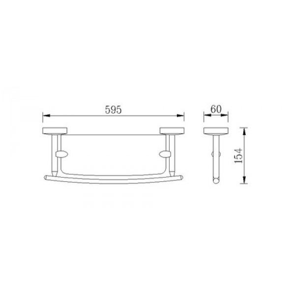 Полотенцедержатель двойной 60 см RUSH Fiji 18532 sun-id-561979 - Вид №1
