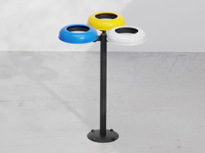 Наружная металлическая мусорная корзина для мусора для мусора