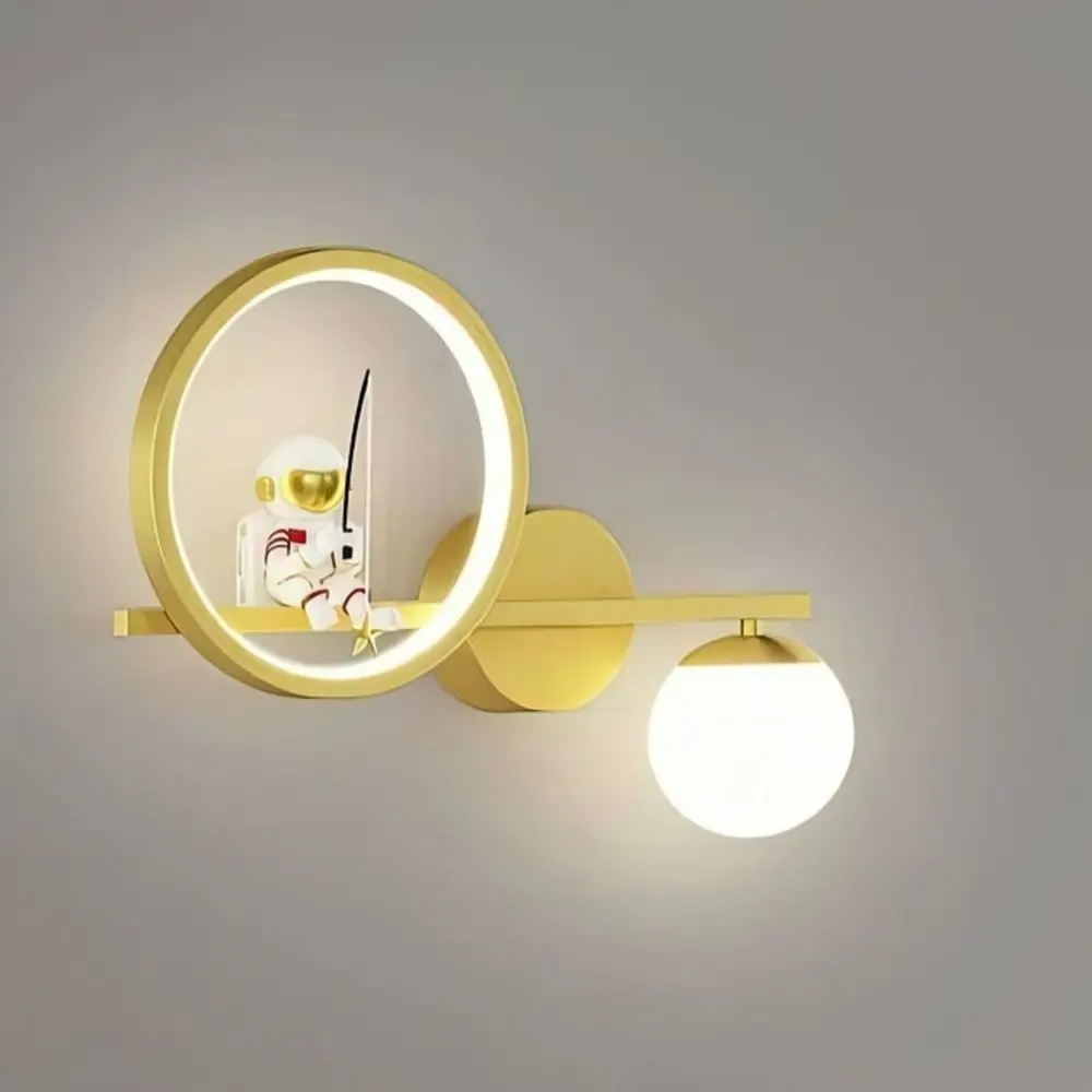 91643315 Настенный светильник светодиодный Flylight Cst-sh-gl-l теплый белый (желтый) свет цвет золотой STLM-0905391