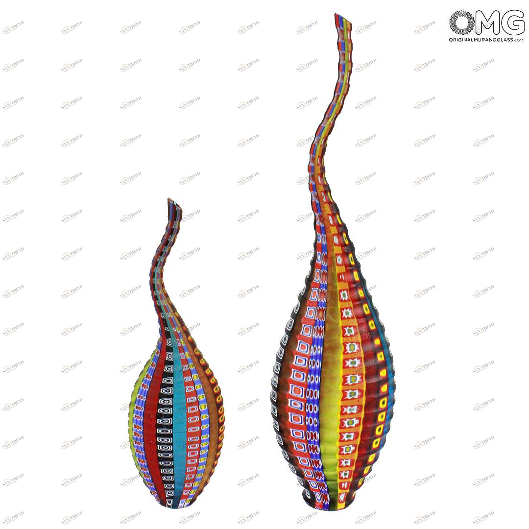 771 ORIGINALMURANOGLASS Ваза Радуга - Studio Da Mula - муранское стекло OMG 8 см 