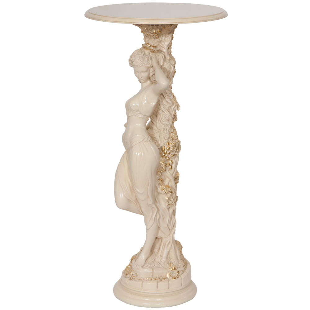 13055+11486 Подставка декоративная Девушка с кувшином Айвори BOGACHO  - Вид №10