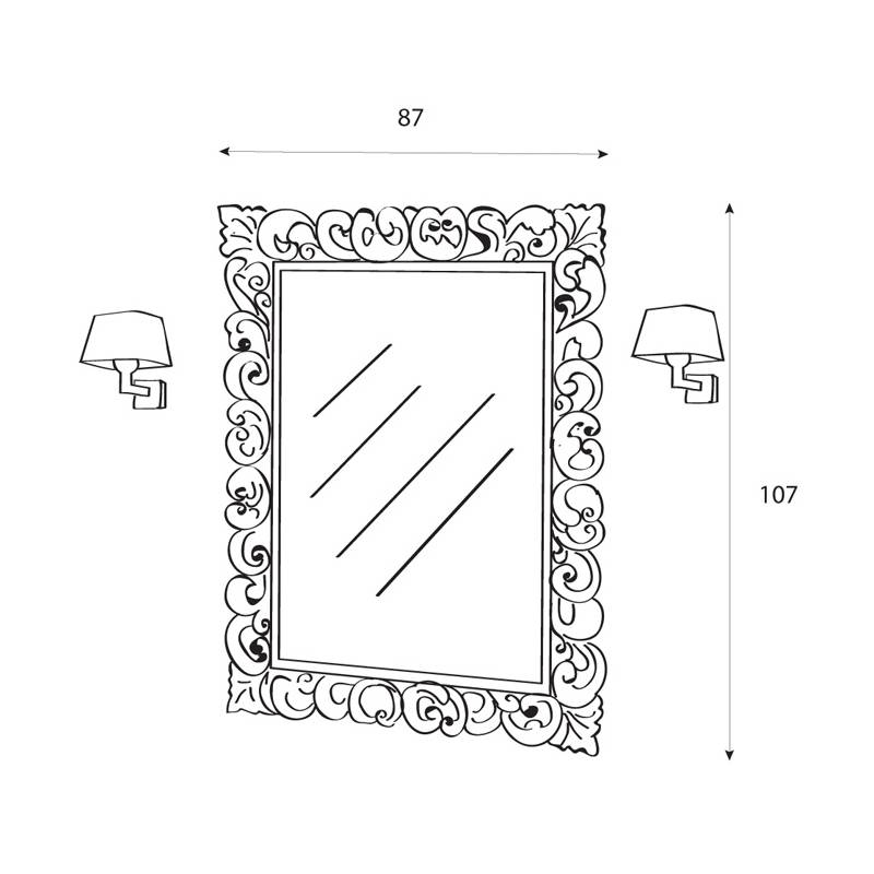 Зеркало CEZARES 670/O  - Вид №1