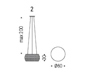 Подвесной светильник с кристаллами Cattelan italia KIDAL ARCH-00069506 - Вид №5