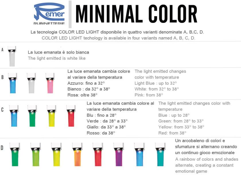 Remer Rubinetterie Смеситель для биде со светодиодной панелью из хромированной латуни Minimal color Nr 20 2 - Вид №2