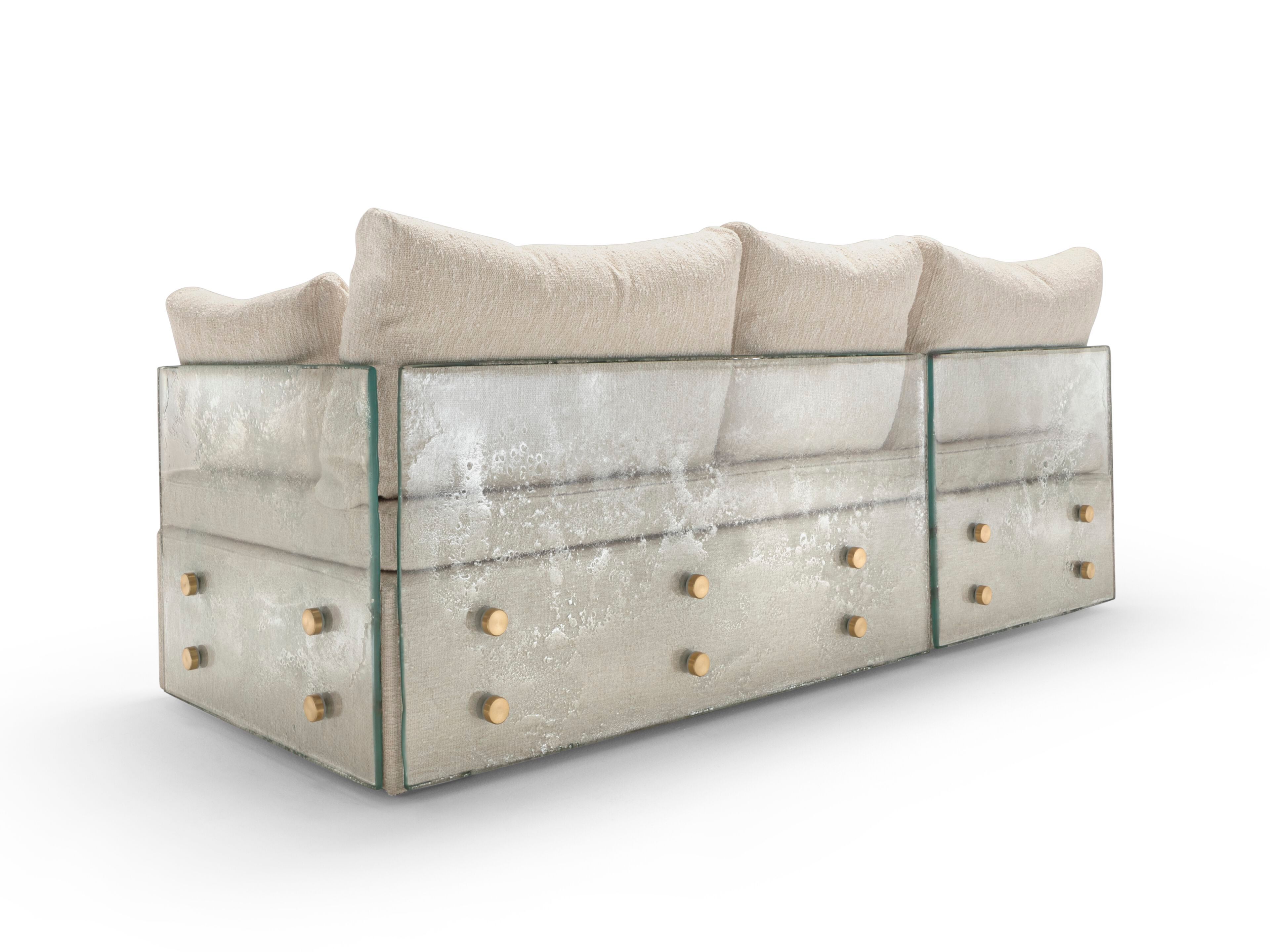 Диван со стеклянной спинкой ARTE VENEZIANA Melt ARCH-00102654