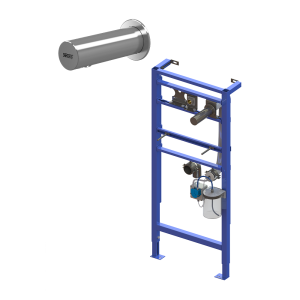 85838 Автоматический нержавеющий настенный дозатор мыла, 1 л бачок для мыла, включая монтажную раму SLR 24, 24 В SANELA