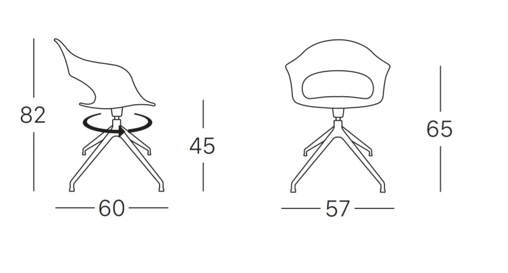Тканевый стул с подлокотниками S-CAB Lady B ARCH-00079452 - Вид №4