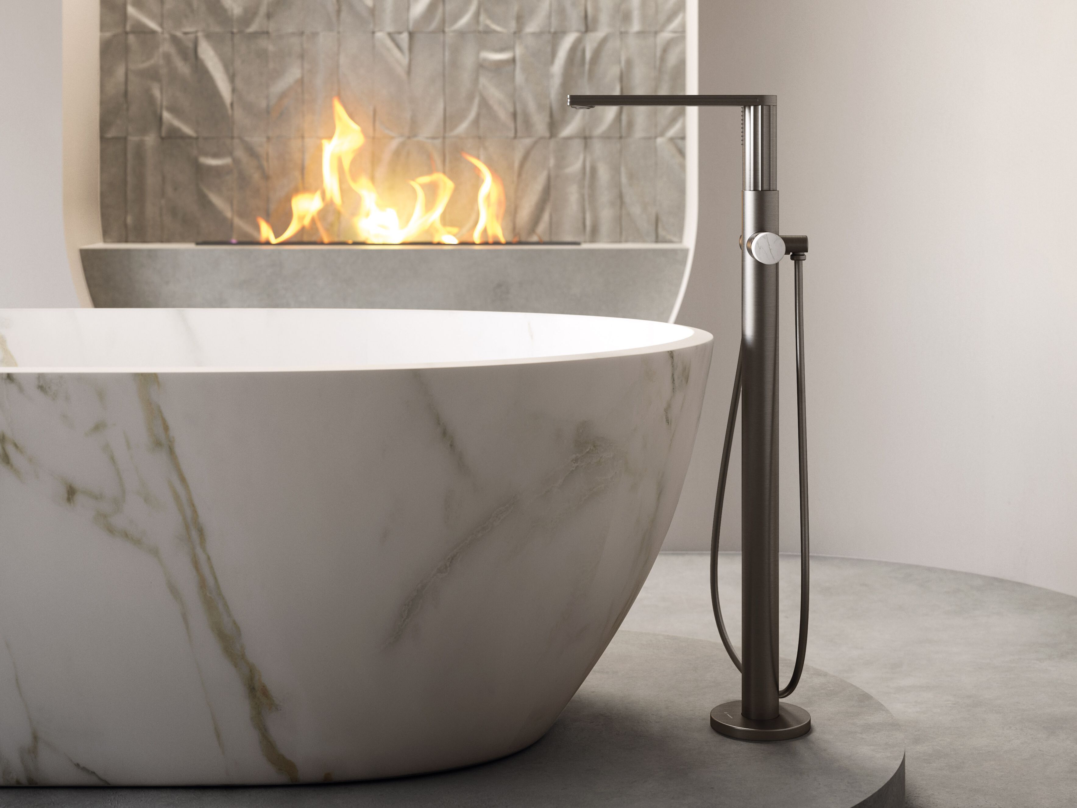 Смеситель для ванны с одним отверстием и ручным душем Newform IONIKA ARCH-00044901 - Вид №1