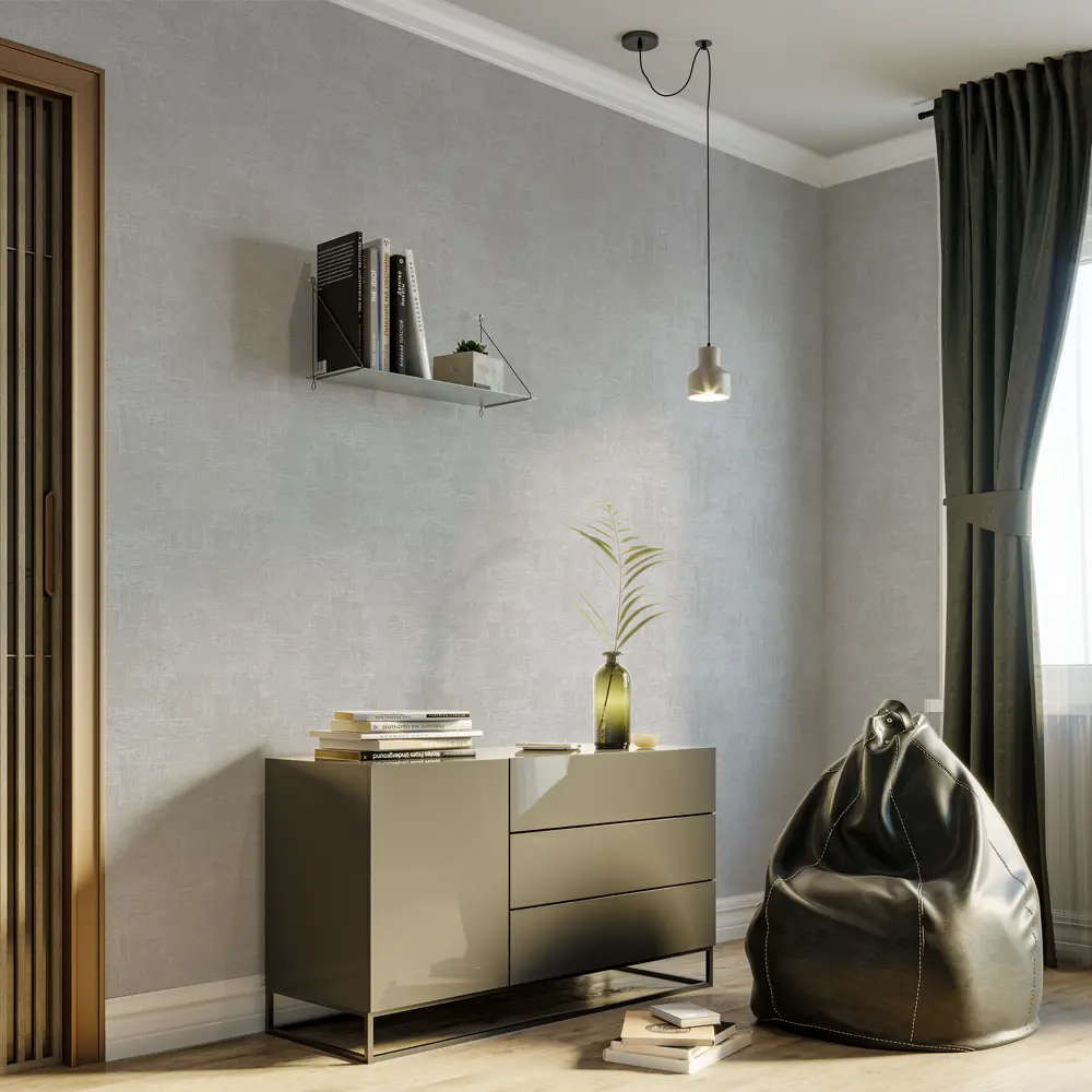 Флизелиновые обои PALITRA Simple серые 1.06 м - элегантность в каждом рулоне 82674809 STLM-0033664 - Вид №3