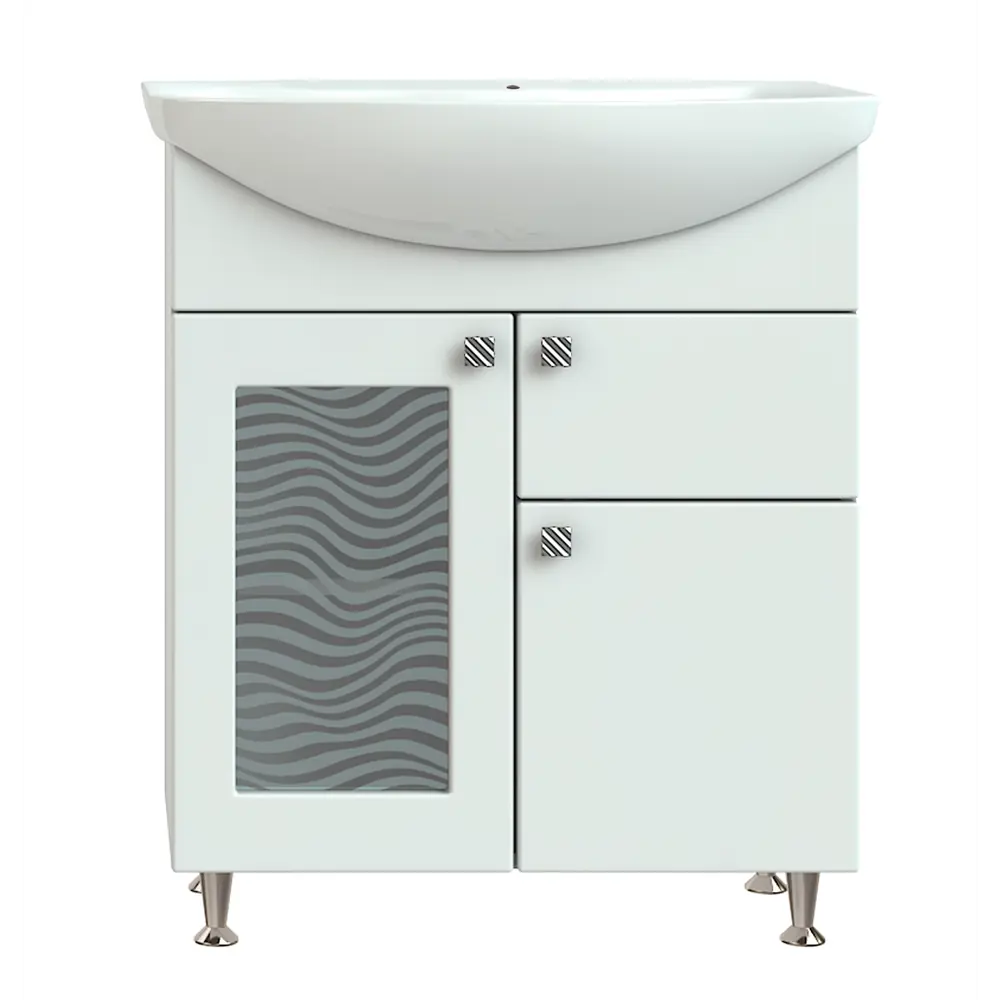 Тумба под раковину напольная «Мальта» 65 см цвет белый VIGO STLM-2178673