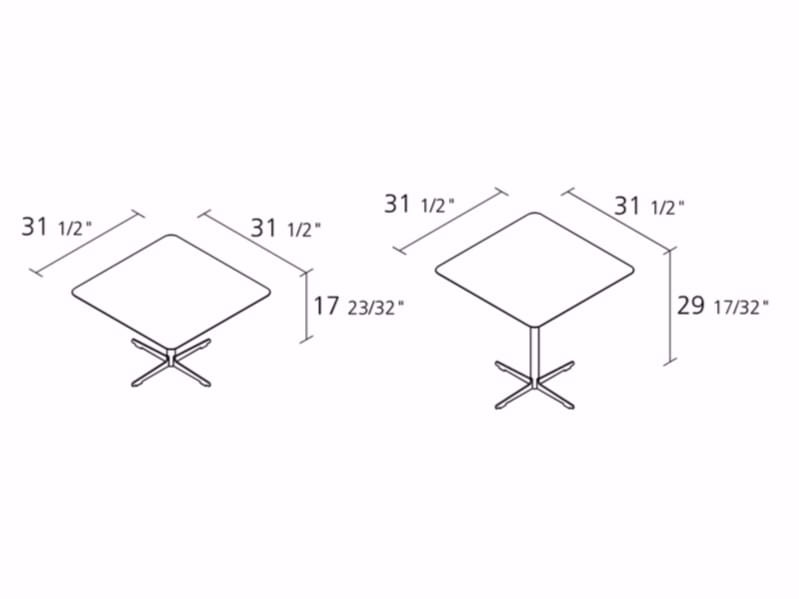 Квадратный стол со спицами Alias Cross Table ARCH-00029287 - Вид №2