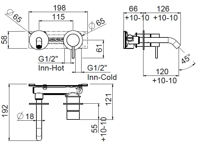 Смеситель для раковины из нержавеющей стали CARIMALI Navis ARCH-00037617 - Вид №2