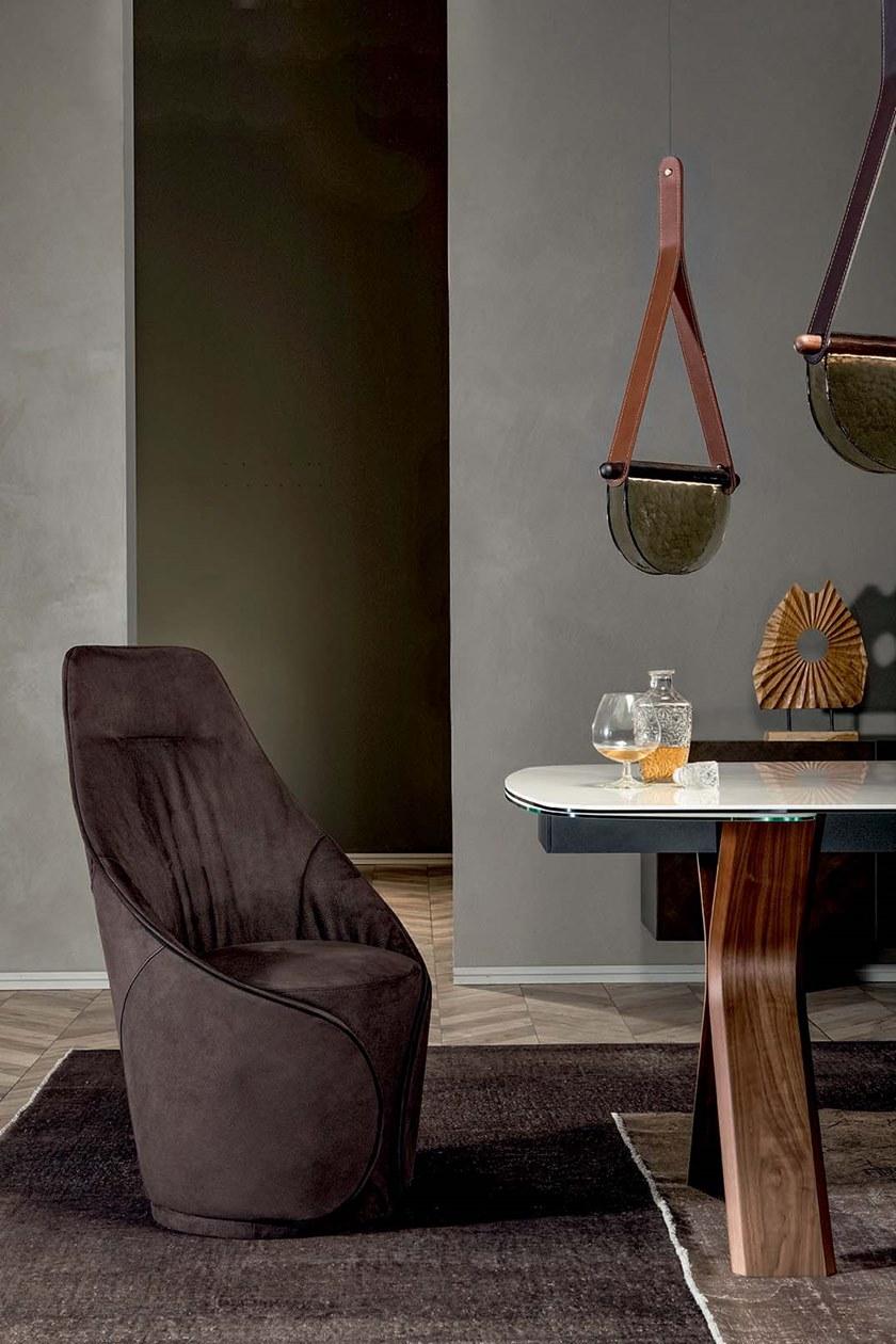 Tonin Casa Кожаное кресло с высокой спинкой Mama T7239  - Вид №3