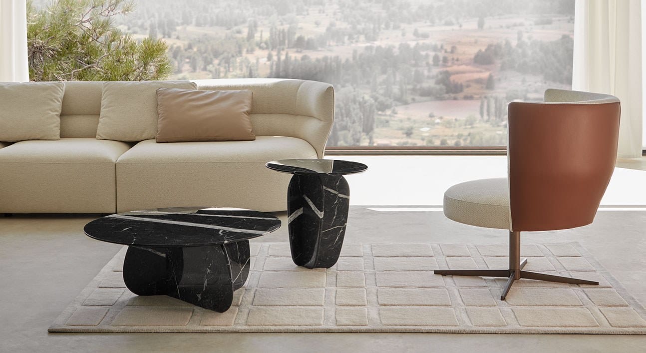 Круглый мраморный журнальный столик Punt Coral ARCH-00061370 - Вид №1