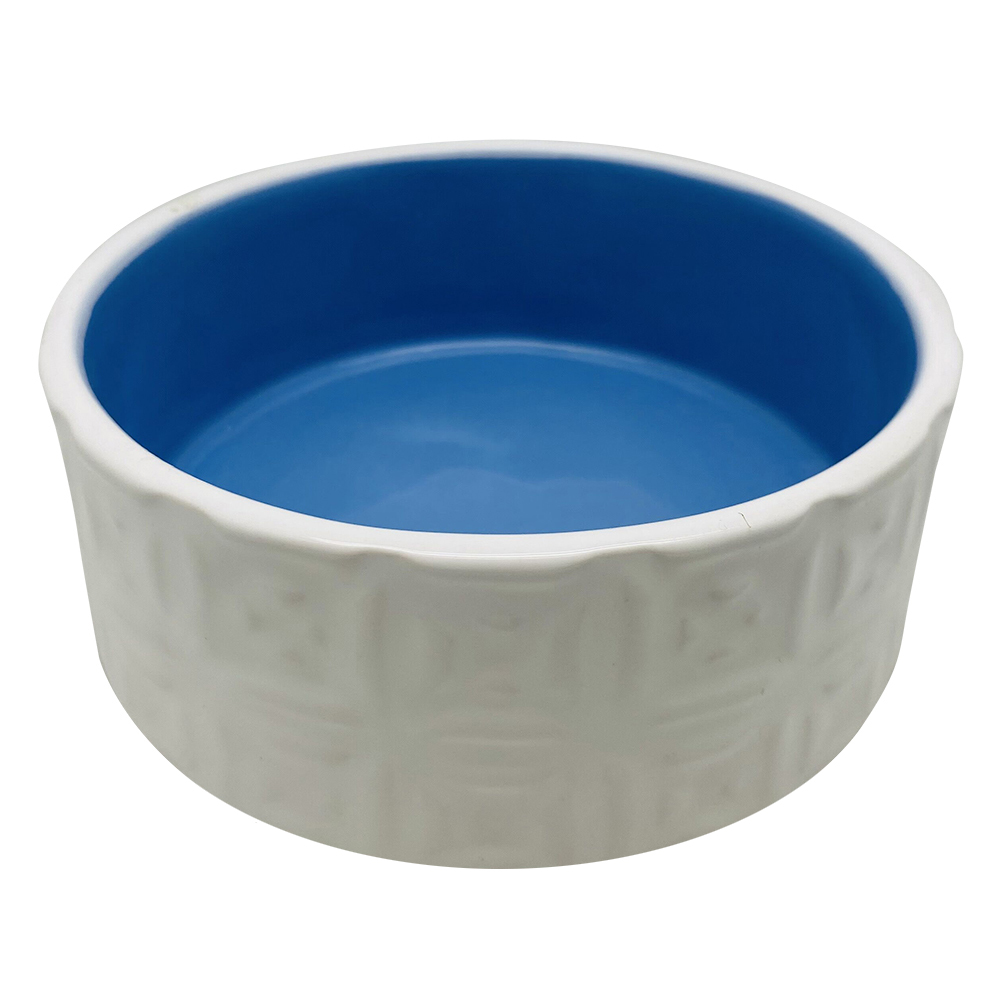 ПР0057307 Миска для животных Rhombus синяя керамическая 12,5х12,5х5см 330мл Foxie 