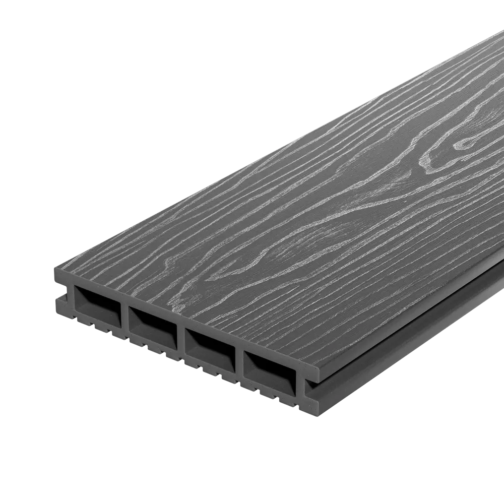 Santreyd Decking Smart - террасная доска ДПК серого цвета с 3D-текстурой дерева 89365687 STLM-1330626