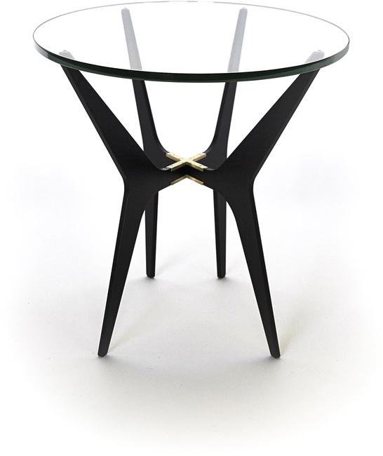 GABRIEL SCOTT Высокий овальный стол из стали и стекла Dean sun-id-1407287 - Вид №1