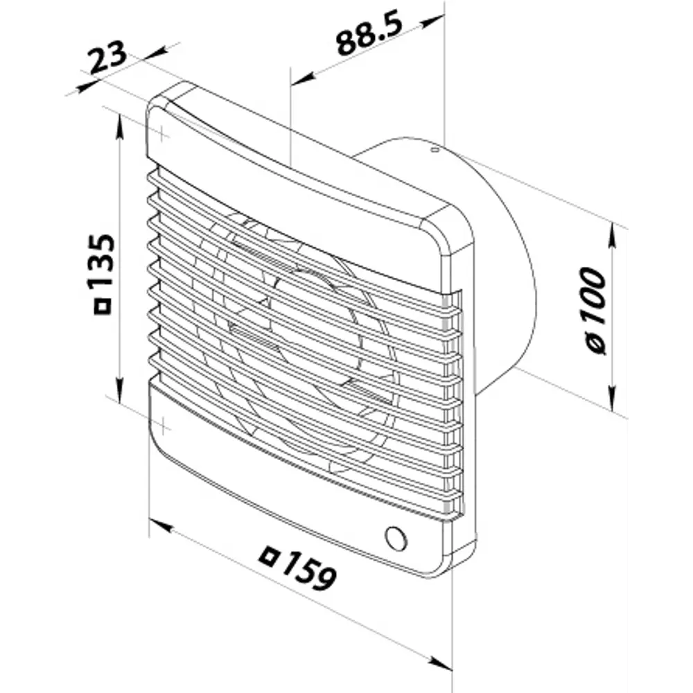 Вентилятор осевой вытяжной Вентс D100 мм 37 дБ 128 м³/ч цвет белый STLM-2198453 - Вид №5
