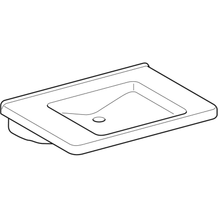 128576000 Раковина Geberit Renova Comfort Square, безбарьерная Geberit  - Вид №18