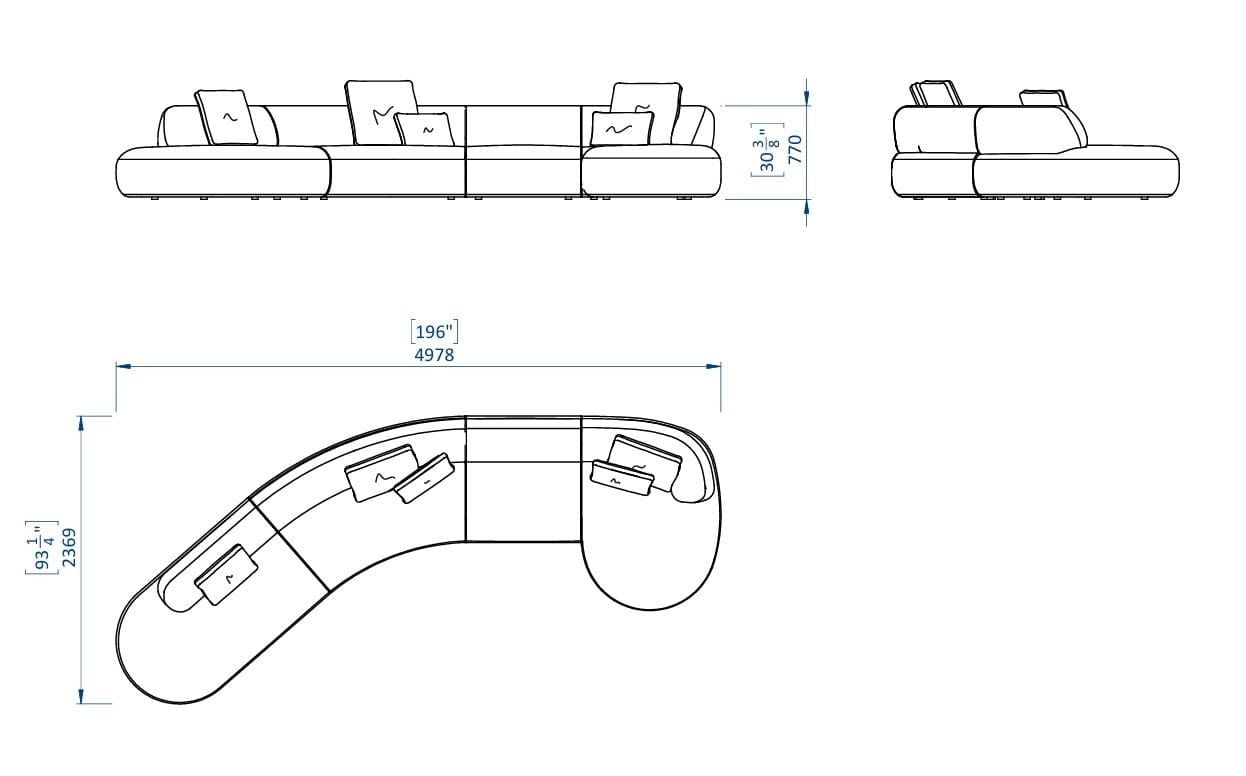Модульный тканевый диван Casa Magna Essence ARCH-00148792 - Вид №11