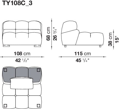 Модульный тканевый диван B&B Italia Tufty Time ARCH-00125265 - Вид №9