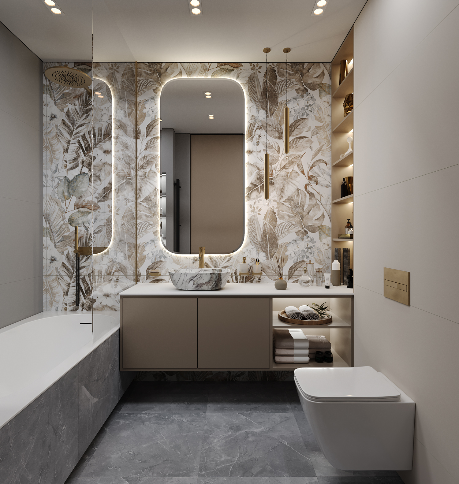 Элегантный серый керамогранит Staro Slim Monocolors STP-ST390 INCOLOR - Вид №2