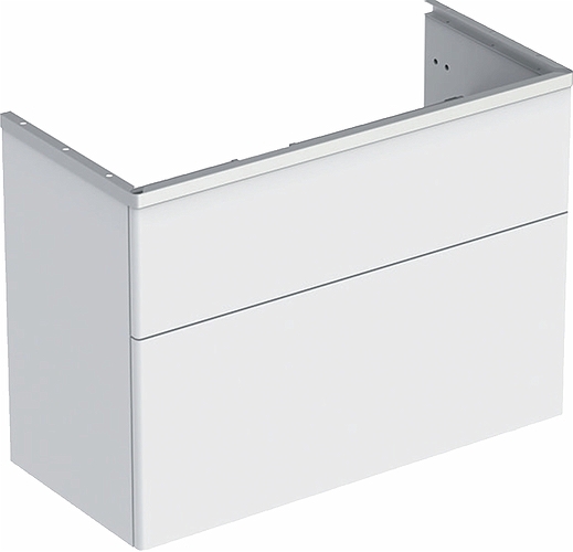 9610221101 IDO Glow напольная тумба под умывальник, с двумя ящиками, W = 980 мм, W1 = 1000 мм, белый - Вид №6