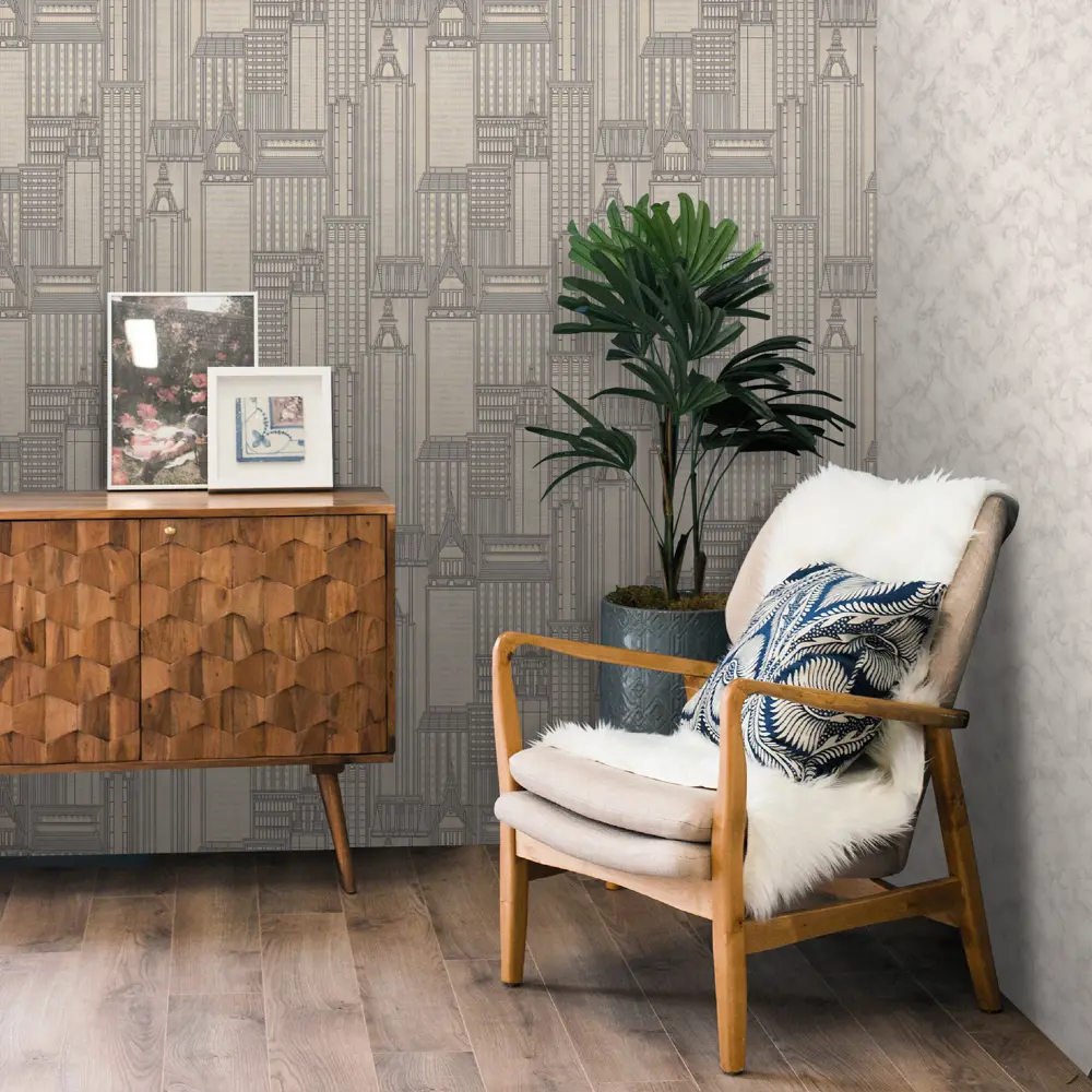 Обои флизелиновые Euro Decor Skyline серые 1.06 м 7117-24 89111918 STLM-2019272 - Вид №3