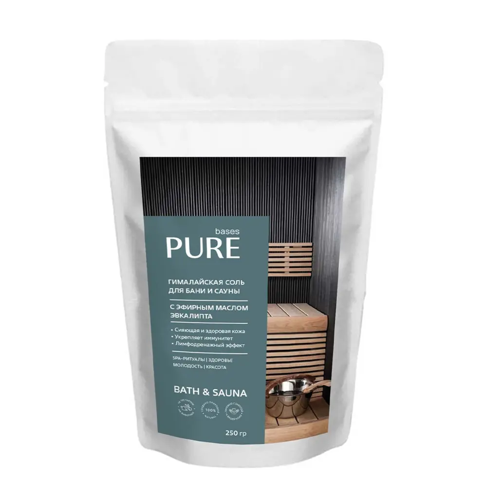 Гималайская соль для ванны Pure Basis "Эвкалипт" 250 г PURE BASES STLM-2091078