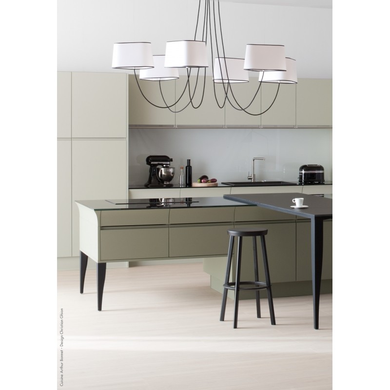 Designheure Lustre 6 Moyen Nuage Blanc bordure noire люстра подвесная 104500 - Вид №1
