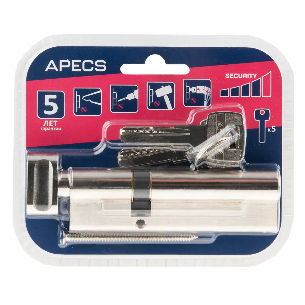 Цилиндровый механизм APECS Pro LM-120 с защитой от взлома 84168073 SM STLM-0046682 - Вид №2